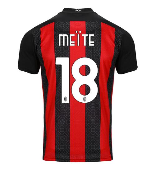 AC Milan Home Kit Soccer Jersey MEÏTE #18 2020/21